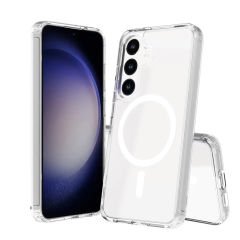 Microcase Samsung S24 Magsafe Manyetik Darbeye Dayanıklı Yarı Esnek Plastik TPU Kılıf - AL8113
