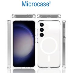 Microcase Samsung S24 Magsafe Manyetik Darbeye Dayanıklı Yarı Esnek Plastik TPU Kılıf - AL8113