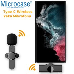 Microcase Type-C Profesyonel Wireless Kablosuz Yaka Mikrofonu Lavalier - AL2881