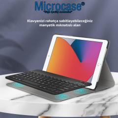 Microcase iPad 9.Nesil 10.2 2021 Tablet Bluetooth Klavyeli Standlı Kılıf - BKK1