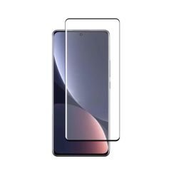 Microcase Xiaomi 12 Lite Tam Kaplayan Tempered Cam - Siyah