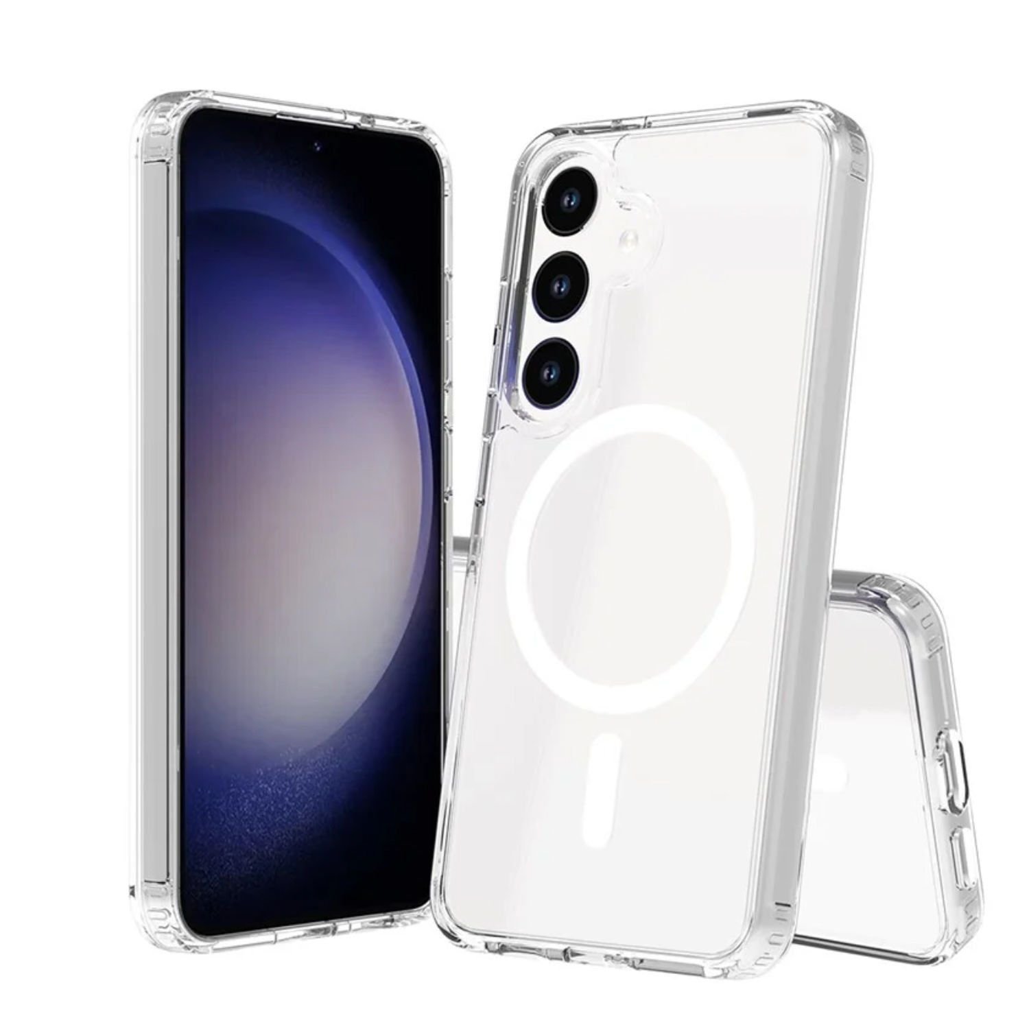 Microcase Samsung S24 Plus Magsafe Manyetik Darbeye Dayanıklı Yarı Esnek Plastik TPU Kılıf - AL8113
