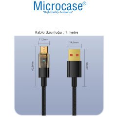 Microcase Smart Chip Akıllı Micro USB - USB Şarj ve Data Kablosu 1m - AL3198
