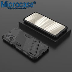 Microcase Realme 9 Pro Matrix Serisi Armor Standlı Perfect Koruma Kılıf - Siyah AL3416
