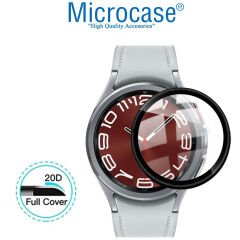 Microcase Samsung Galaxy Watch6 Classic 47mm Tam Kaplayan Kavisli Ekran Koruyucu 3D Pet Film - Siyah AL3385