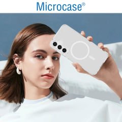 Microcase Samsung S23 FE  Magsafe Manyetik Darbeye Dayanıklı Yarı Esnek Plastik TPU Kılıf - AL8113