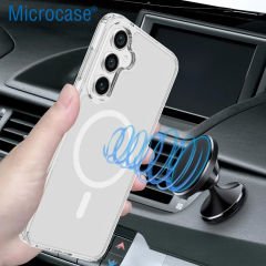 Microcase Samsung S23 FE  Magsafe Manyetik Darbeye Dayanıklı Yarı Esnek Plastik TPU Kılıf - AL8113