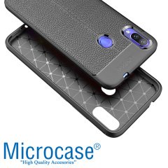 Xiaomi Redmi Note 7 Leather Serisi Silikon Kılıf + CAM