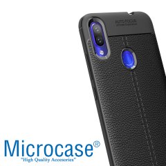 Xiaomi Redmi Note 7 Leather Serisi Silikon Kılıf + CAM