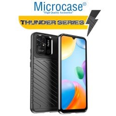 Microcase Xiaomi Redmi 10C Thunder Serisi Darbeye Dayanıklı Silikon Kılıf - Siyah