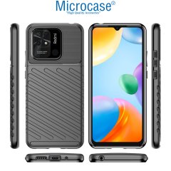 Microcase Xiaomi Redmi 10C Thunder Serisi Darbeye Dayanıklı Silikon Kılıf - Siyah