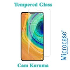 Microcase Huawei Mate 30 Anka Serisi Yüzük Standlı Armor Kılıf Siyah+Tempered Glass Cam Koruma