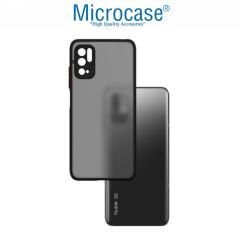 Microcase Xiaomi Poco M3 Pro London Serisi Sert Kılıf Buzlu Siyah