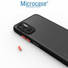 Microcase Xiaomi Poco M3 Pro London Serisi Sert Kılıf Buzlu Siyah
