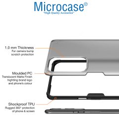 Microcase OnePlus 9 Pro Luna Serisi Köşe Korumalı Sert Rubber Kılıf - Siyah