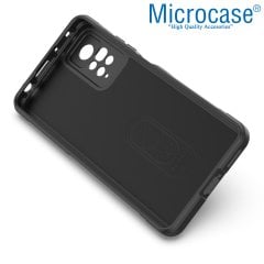 Microcase OnePlus 9 Pro Luna Serisi Köşe Korumalı Sert Rubber Kılıf - Siyah