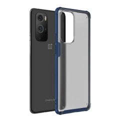 Microcase OnePlus 9 Pro Luna Serisi Köşe Korumalı Sert Rubber Kılıf - Mavi