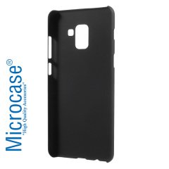 Samsung Galaxy A8 2018 Slim Sert Rubber Kılıf + Tempered Cam