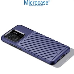 Microcase Xiaomi Redmi 10C Thunder Serisi Darbeye Dayanıklı Silikon Kılıf - Mavi