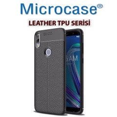 Microcase Zenfone Max Pro ZB602KL Leather Tpu Silikon Kılıf + CAM