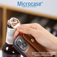 Microcase Honor 200 Pro ile Uyumlu Askılıklı Standlı Deri Kaplama Kılıf-AL5135