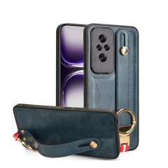Microcase Honor 200 Pro ile Uyumlu Askılıklı Standlı Deri Kaplama Kılıf-AL5135