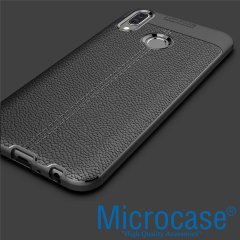 Huawei P Smart 2019 Leather Serisi Silikon Kılıf + CAM (SEÇ)