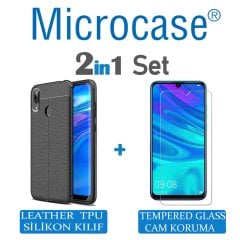 Huawei P Smart 2019 Leather Serisi Silikon Kılıf + CAM (SEÇ)