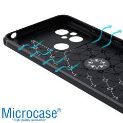Microcase Xiaomi Redmi 12C / Redmi 11A Focus Serisi Yüzük Standlı Silikon Kılıf - Siyah AL3363