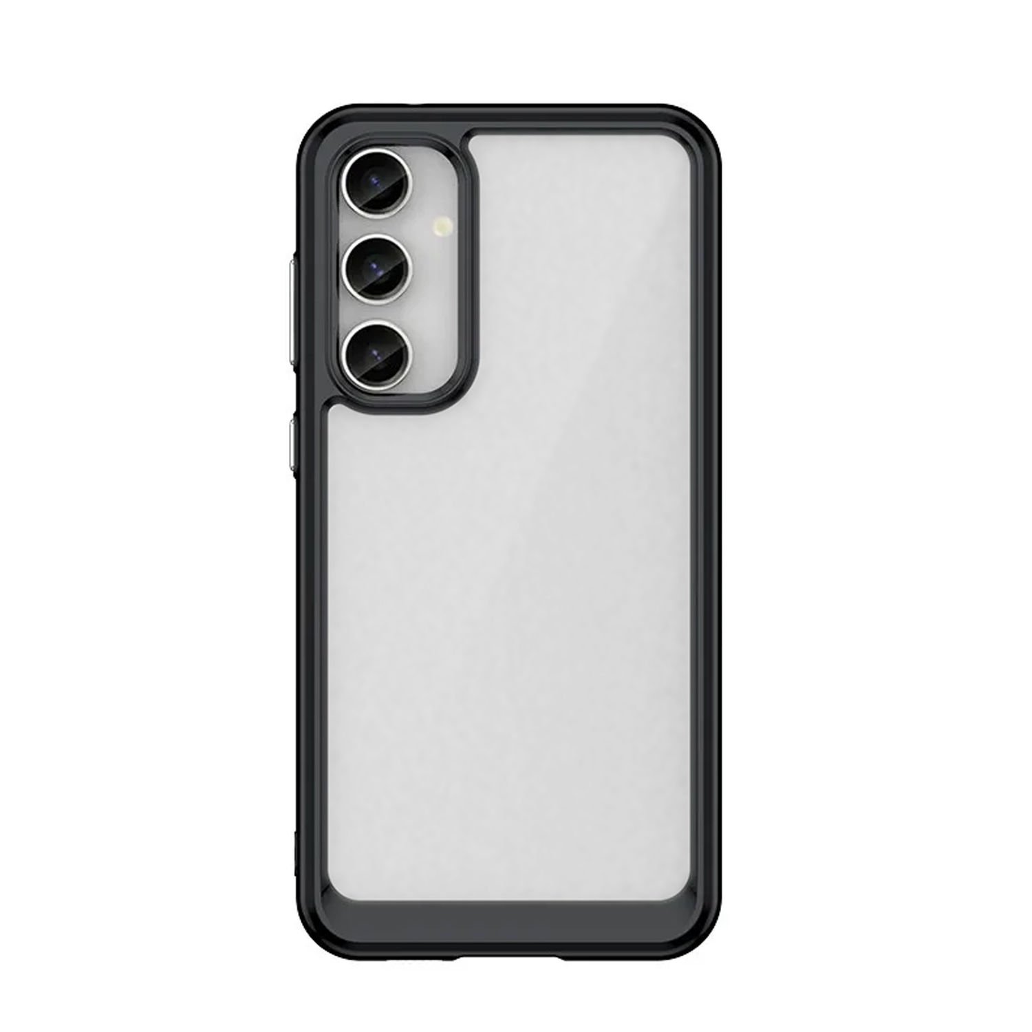 Microcase samsung s23 fe Luna Serisi Köşe Korumalı Sert Rubber Kılıf - AL3422 Siyah