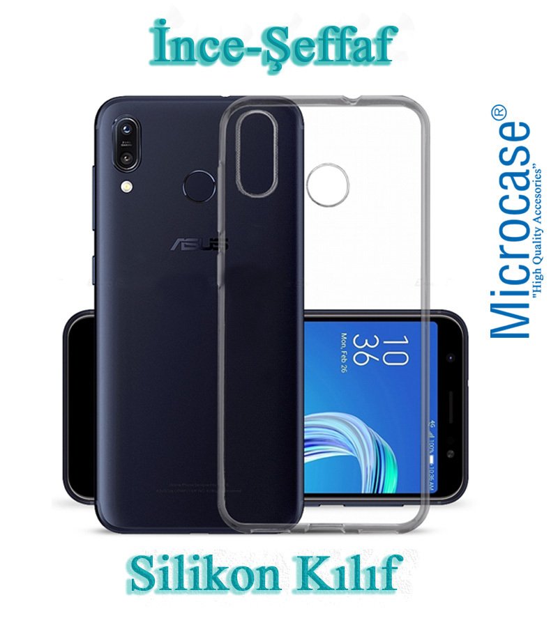 Microcase Asus Zenfone Max Pro ZB602KL 0.2 mm Silikon Kılıf+CAM