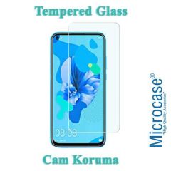 Microcase Huawei Mate 30 Lite Anka Serisi Yüzük Standlı Armor Kılıf Siyah+Tempered Glass Cam Koruma