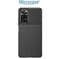 Microcase Xiaomi Redmi Note 11S 2022 (Global) Thunder Serisi Darbeye Dayanıklı Silikon Kılıf - Siyah