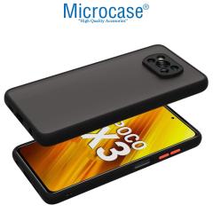 Microcase Xiaomi Poco X3 NFC London Serisi Sert Kılıf Buzlu Siyah