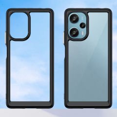 Microcase xiaomi redmi note 13 pro plus global Luna Serisi Köşe Korumalı Sert Rubber Kılıf - AL3422 Siyah