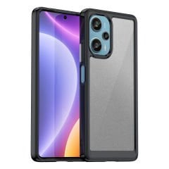 Microcase xiaomi redmi note 13 pro plus global Luna Serisi Köşe Korumalı Sert Rubber Kılıf - AL3422 Siyah