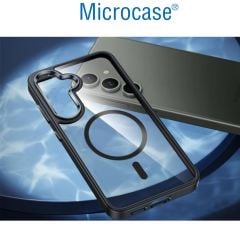 Microcase Samsung S24 Plus için Magsafe Manyetik Darbeye Dayanıklı Yarı Esnek Plastik TPU  Kılıf - AL8115