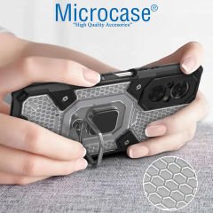 Microcase Honor 50 SE / Nova 9 SE Capsule Serisi Kayış Askılı Yüzük Standlı Armor Kılıf - AL8119