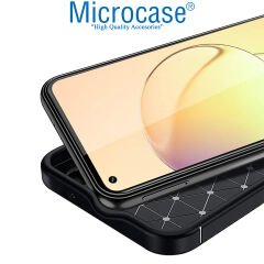 Microcase Realme 10 4G Leather Serisi Deri Efekt Silikon Kılıf - Siyah AL3337