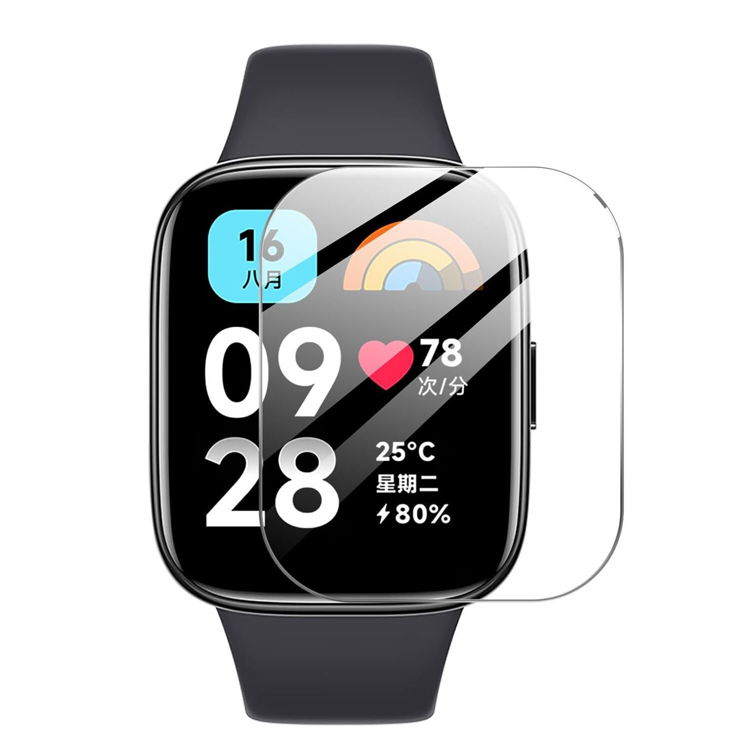 Microcase Xiaomi Redmi Watch 3 Active 1.83 inch için TPU Ekran Koruma Filmi - Şeffaf AL3384