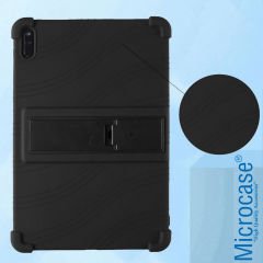 Microcase Huawei Matepad 11 Tablet Standlı Silikon Kılıf - Siyah