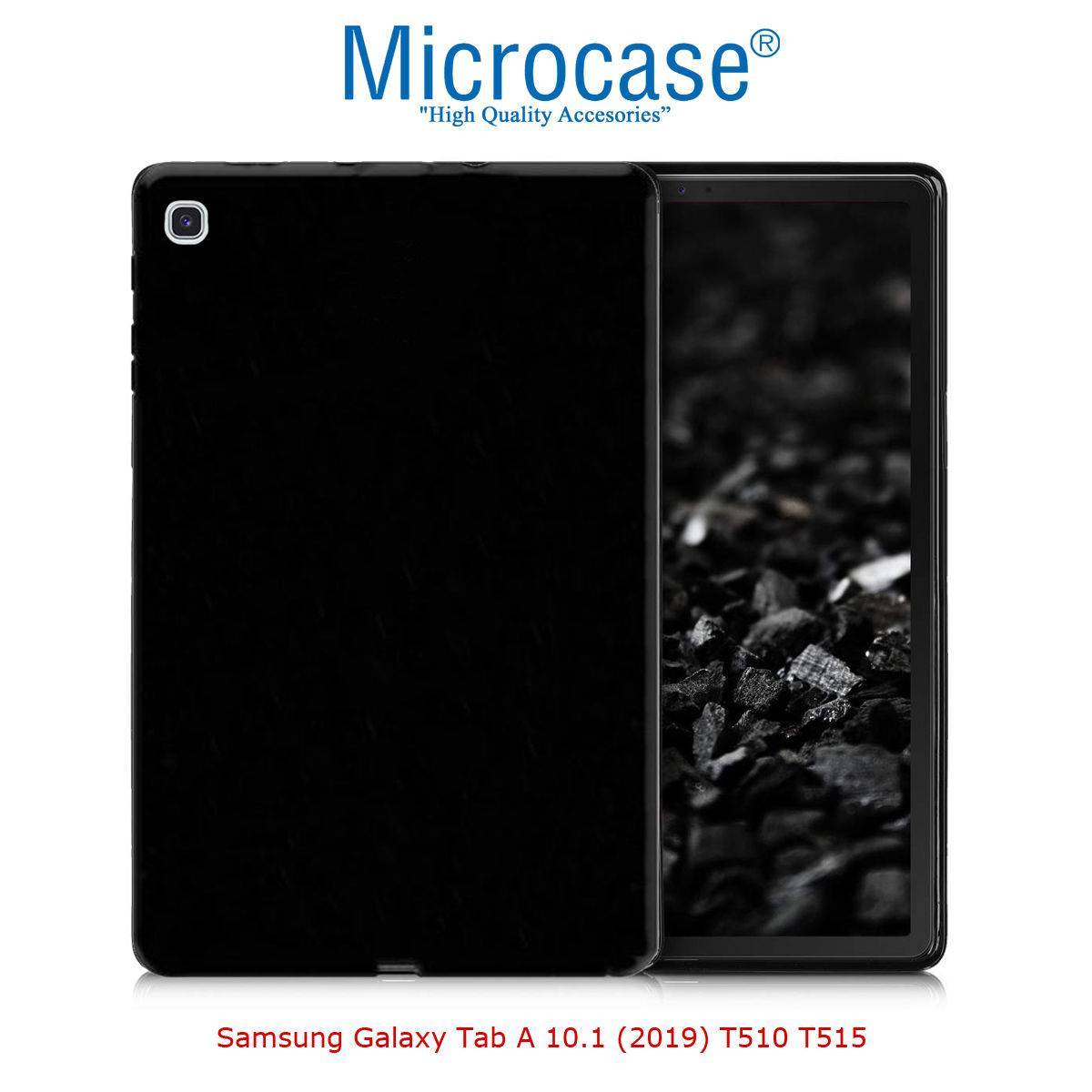 Microcase Samsung Galaxy Tab A 10.1 2019 T510 T515 Silikon Soft Kılıf - Siyah
