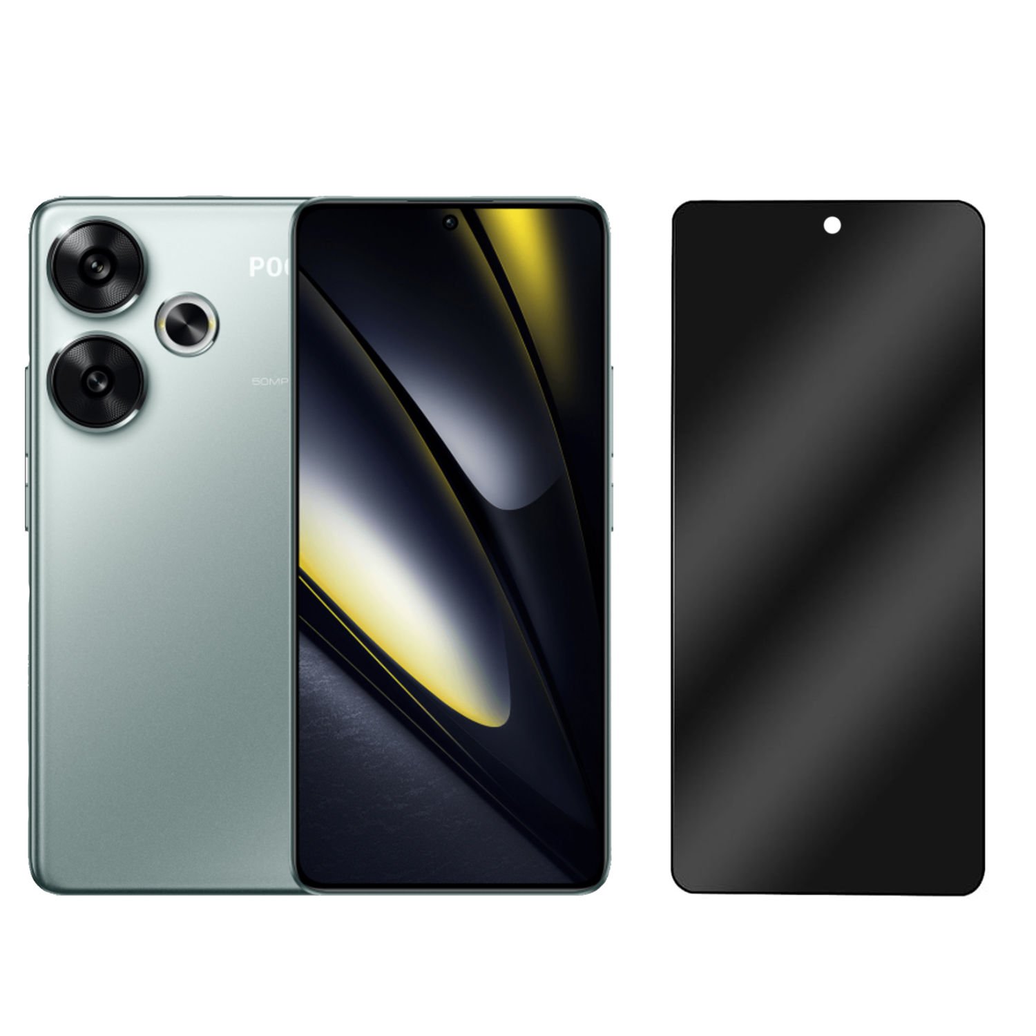 Microcase Poco F6 / Xiaomi Redmi Turbo 3 5G  Privacy Gizlilik Filtreli Tam Kaplayan Tempered Cam - AL3125