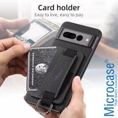 Microcase Google Pixel 9 Pro XL ile Uyumlu Askılıklı Kartlıklı Standlı Deri Kaplama Kılıf-AL5137