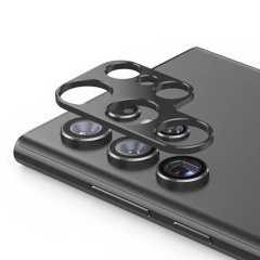 Microcase Samsung S22 Ultra Kamera Lens Koruma Halkası - Kapalı Tasarım Siyah