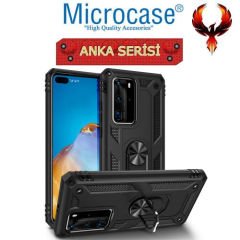 Microcase Huawei P40 Pro Anka Serisi Yüzük Standlı Armor Kılıf- Siyah