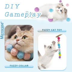 Microcase Peluş Top Atan İnteraktif Kedi Oyuncağı Stres Atma Tabancası AL4299
