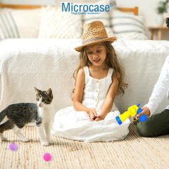Microcase Peluş Top Atan İnteraktif Kedi Oyuncağı Stres Atma Tabancası AL4299