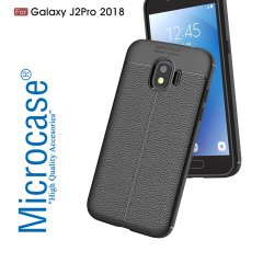 Samsung J2 Pro 2018 J250F Leather Effect Tpu Silikon Kılıf + Cam