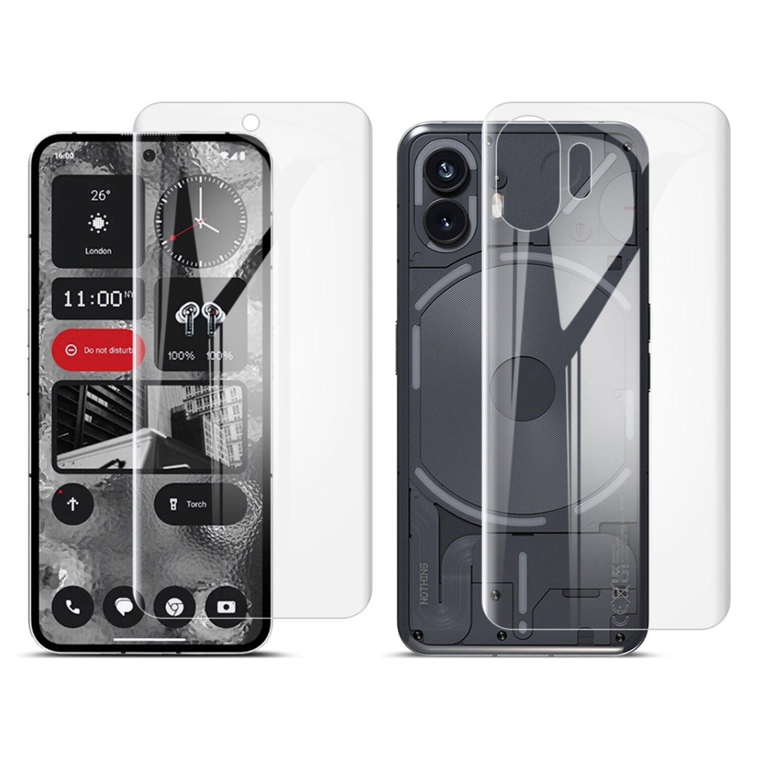 Microcase Nothing Phone 2 Full Ön Arka Kaplama Koruma Filmi - AL3279